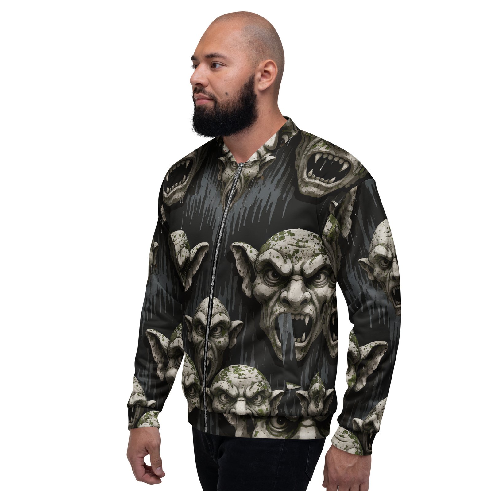 Męska bluza bomber z grafiką potworów grozy| Zarn.pl Męska bluza bomber z grafiką potworów grozy - obrazek 8