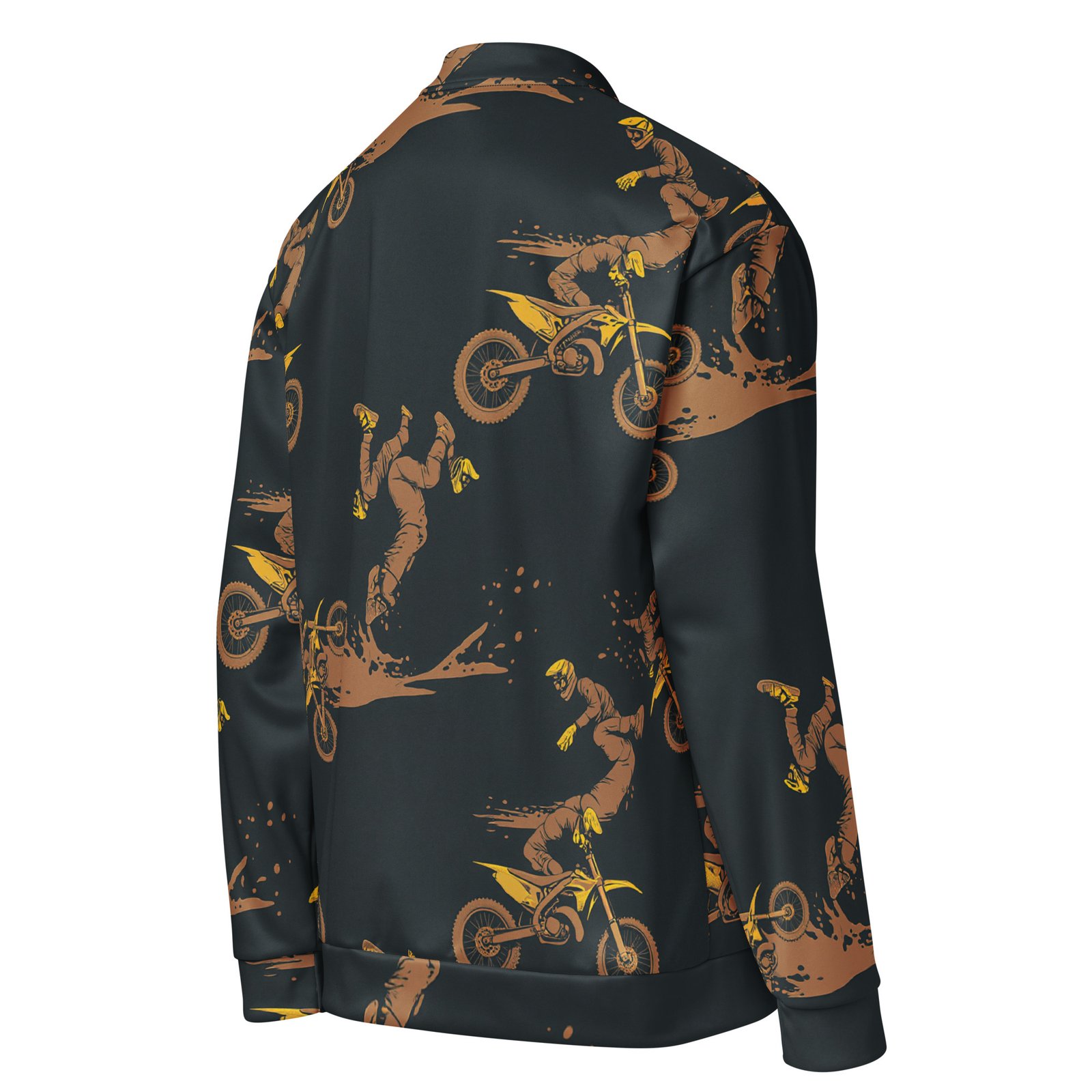 Męska bluza bomber z grafiką motocross i akrobacji na motocyklu| Zarn.pl Męska bluza bomber z grafiką motocross i akrobacji na motocyklu - obrazek 5