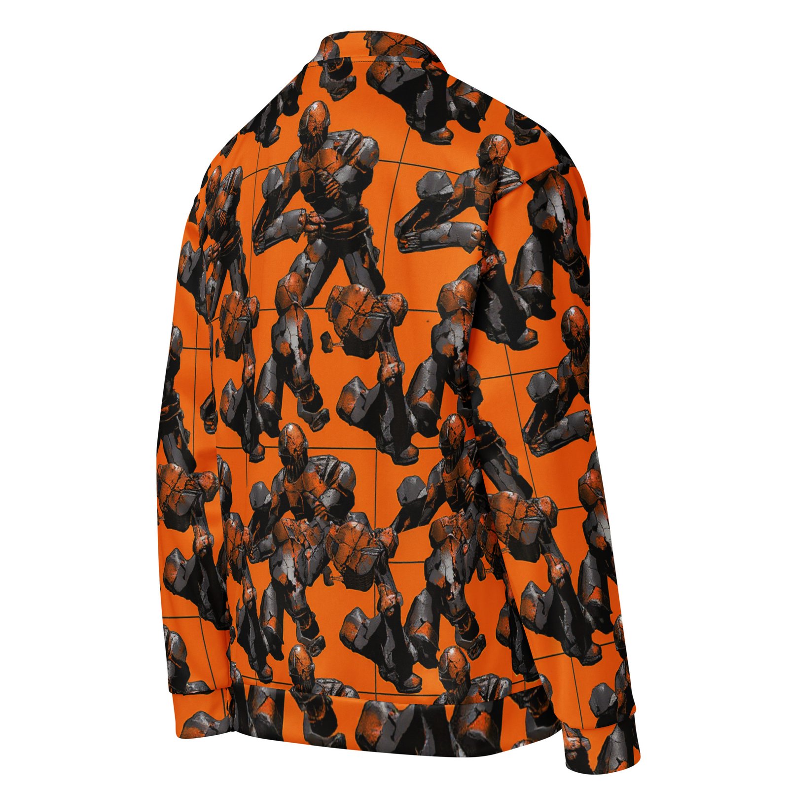 Męska bluza bomber z grafiką kamiennych wojowników fantasy| Zarn.pl Męska bluza bomber z grafiką kamiennych wojowników fantasy - obrazek 5
