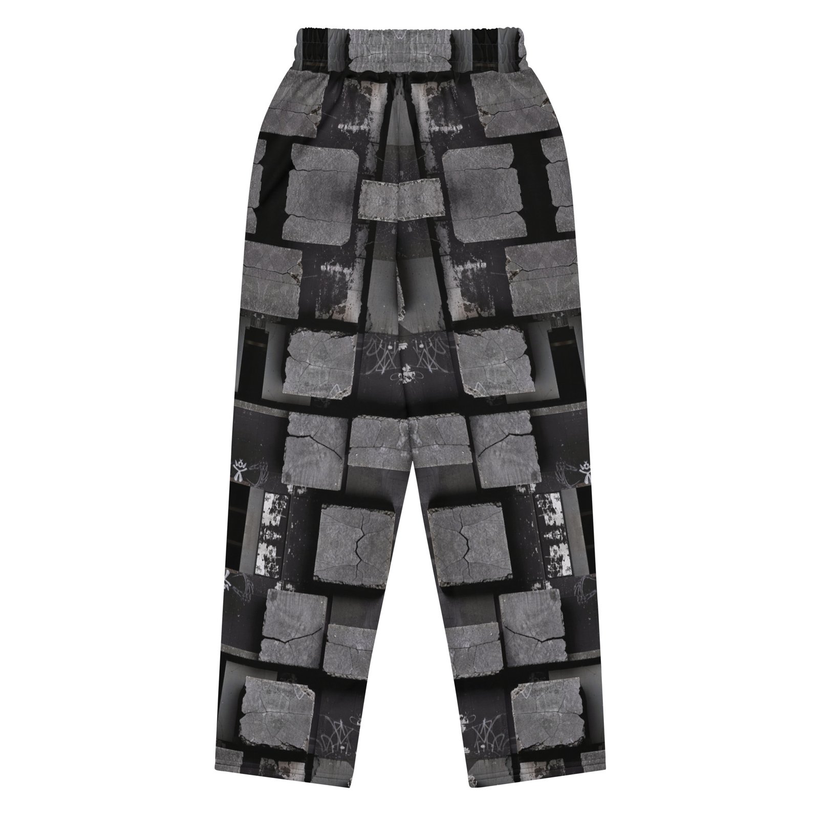 Czarne spodnie jogger z grafiką betonowych płyt w industrialnym stylu| Zarn.pl Czarne spodnie jogger z grafiką betonowych płyt w industrialnym stylu - obrazek 5