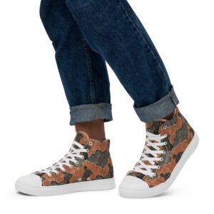 Męskie trampki za kostkę z grafiką inspirowaną sztuką naskalną i motywem pękniętej skały