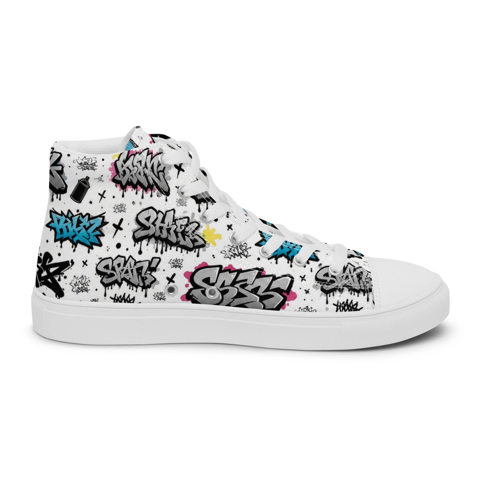 Męskie trampki za kostkę z kolorową grafiką graffiti streetwear| Zarn.pl Męskie trampki za kostkę z kolorową grafiką graffiti streetwear - obrazek 14