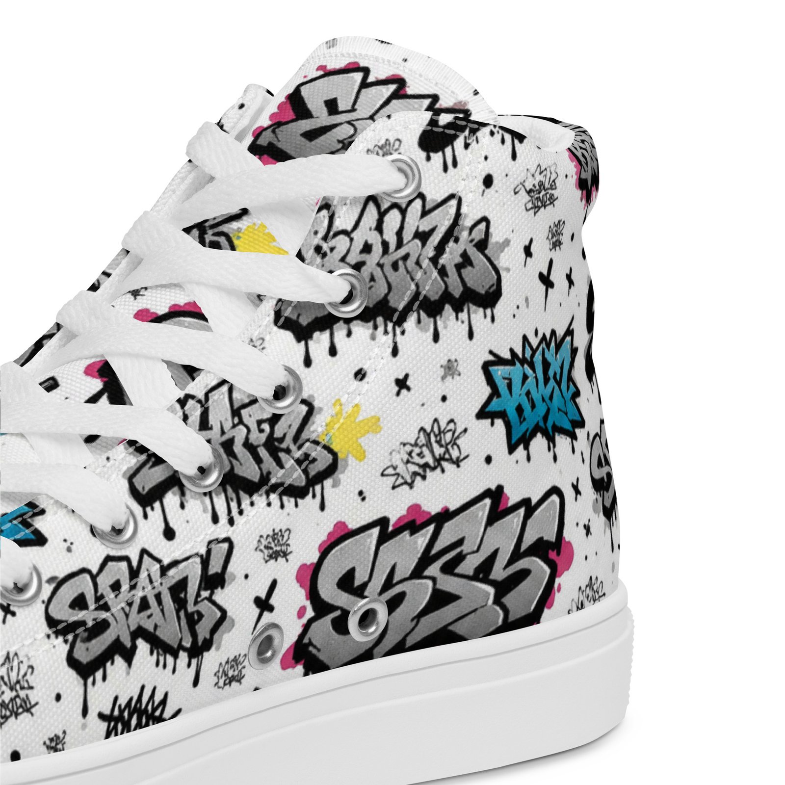 Męskie trampki za kostkę z kolorową grafiką graffiti streetwear| Zarn.pl Męskie trampki za kostkę z kolorową grafiką graffiti streetwear - obrazek 24