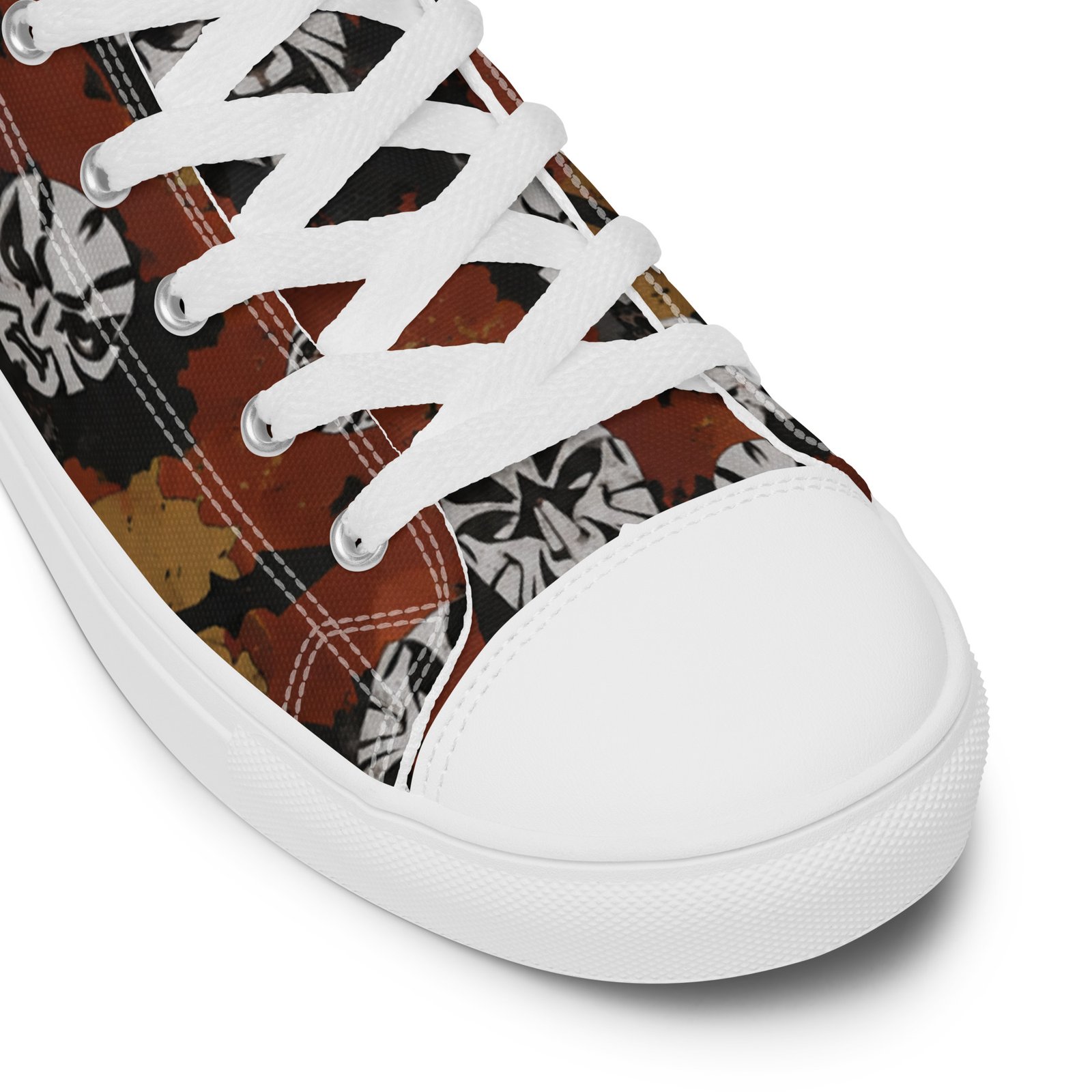 Męskie trampki za kostkę z grafiką twarzy wojowników w stylu streetwear| Zarn.pl Męskie trampki za kostkę z grafiką twarzy wojowników w stylu streetwear - obrazek 22