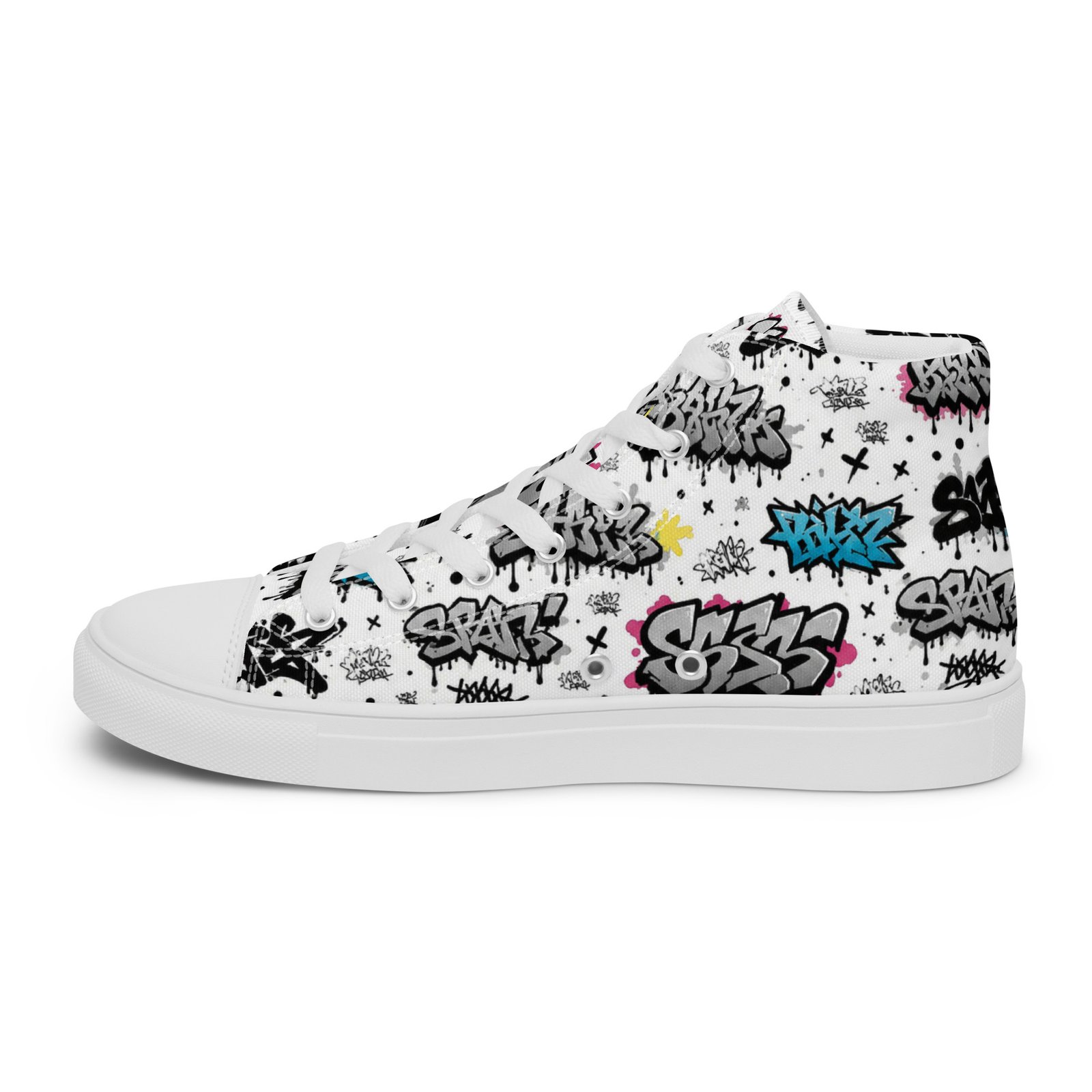 Męskie trampki za kostkę z kolorową grafiką graffiti streetwear| Zarn.pl Męskie trampki za kostkę z kolorową grafiką graffiti streetwear - obrazek 12
